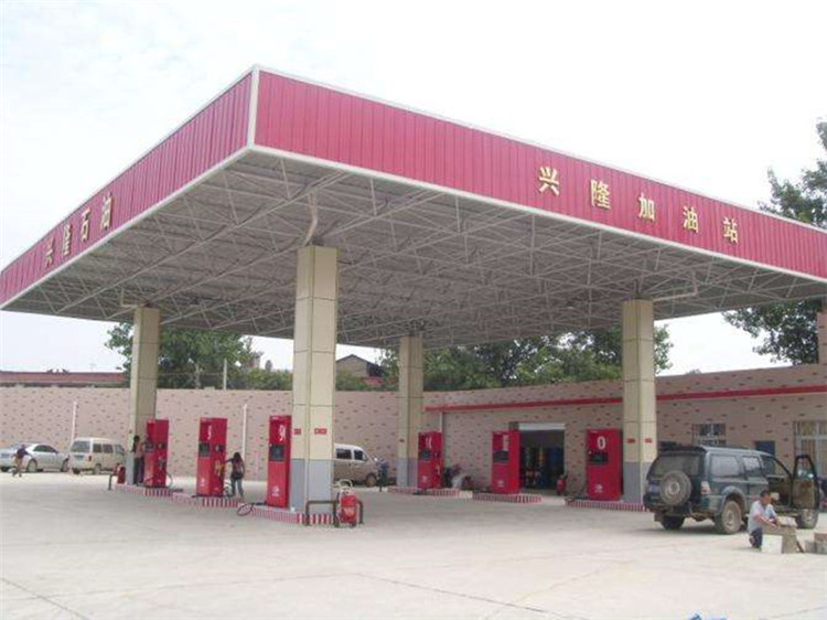 漳州加油站钢结构网架案例9